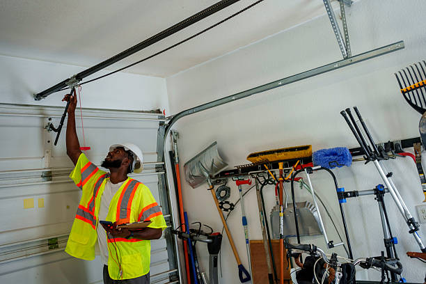 Professional Garage Door Panel Replacement technician working in Matawan, NJ